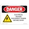 Signmission OSHA Danger Sign, 7" Height, 10" Width, Rigid Plastic, Electrical Hazard Disconnect, Landscape OS-DS-P-710-L-2183 - alternate 1